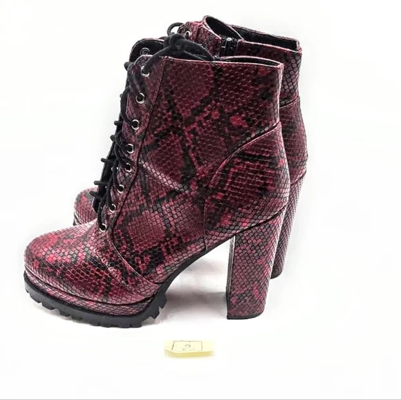 Faux Python Skin Boots - Picture 2 of 6